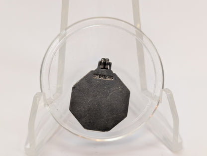 Antique Sterling Guilloche Enamel Rose Charm - Stamped and Tested Sterling Silver - Art Deco - Art Nouveau