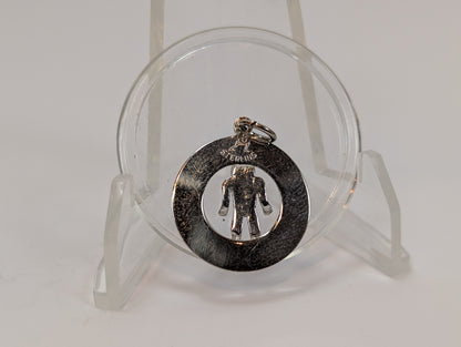 Silver Kennedy Space Center Charm - Stamped and Tested Sterling Silver - Astronaut Charm