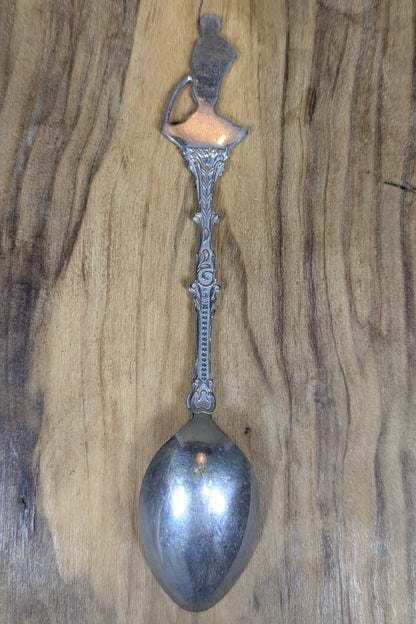 Bruxelles Mannekan Pis Spoon - Tested Silverplate - Belgian Souvenir Spoon