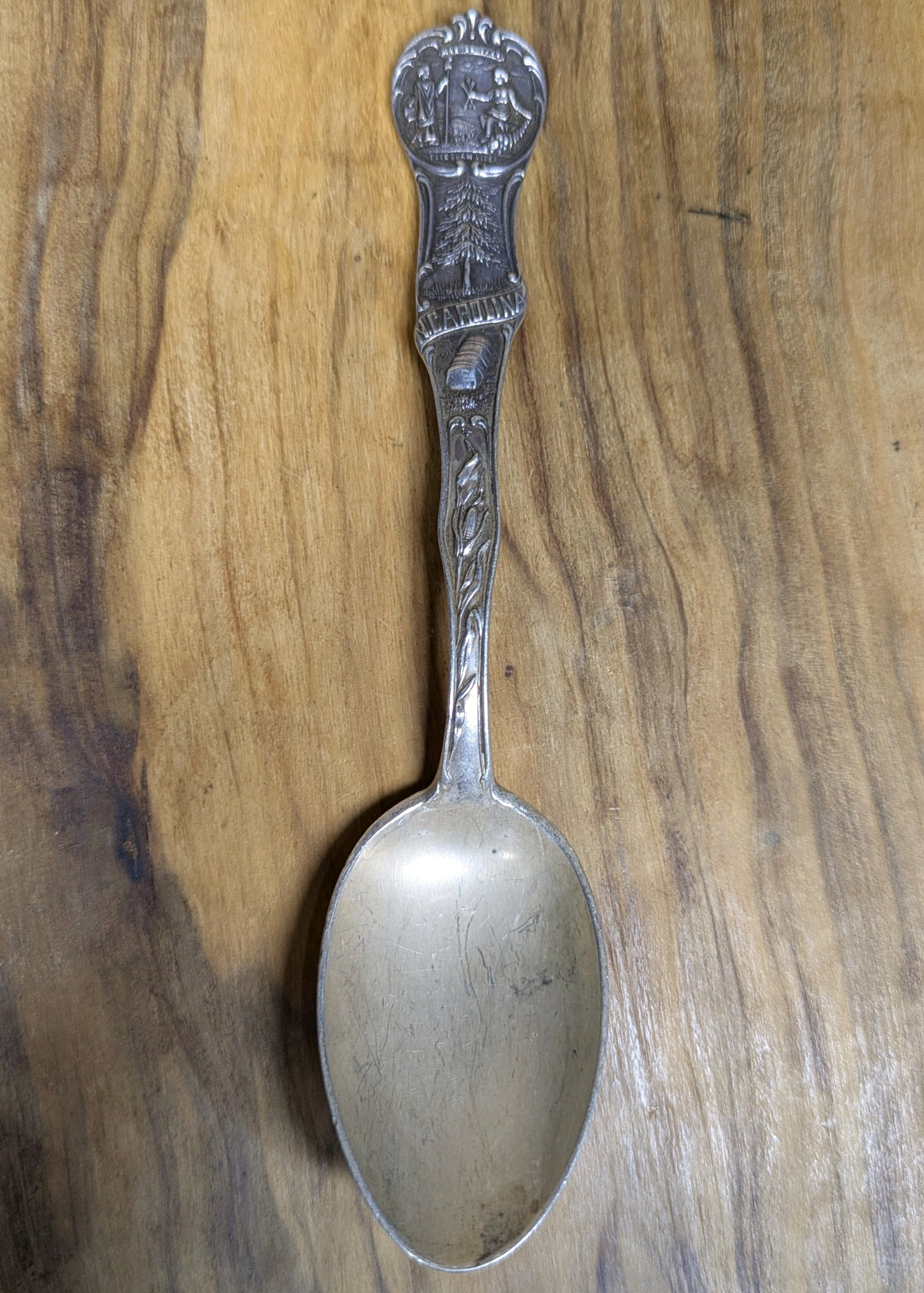 Sterling Silver North Carolina Souvenir Spoon - Stamped and Tested Sterling Silver - Mecklenburg Declaration of Independence