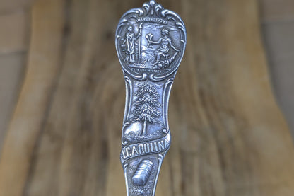 Sterling Silver North Carolina Souvenir Spoon - Stamped and Tested Sterling Silver - Mecklenburg Declaration of Independence