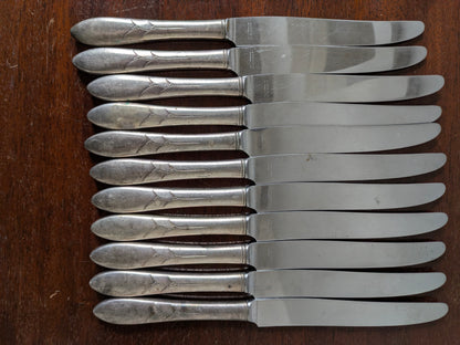 Lady Hamilton 1932 Oneida Community Plate Silverware Set - Stamped and Tested Silverplate - Knives, Forks, and Spoons
