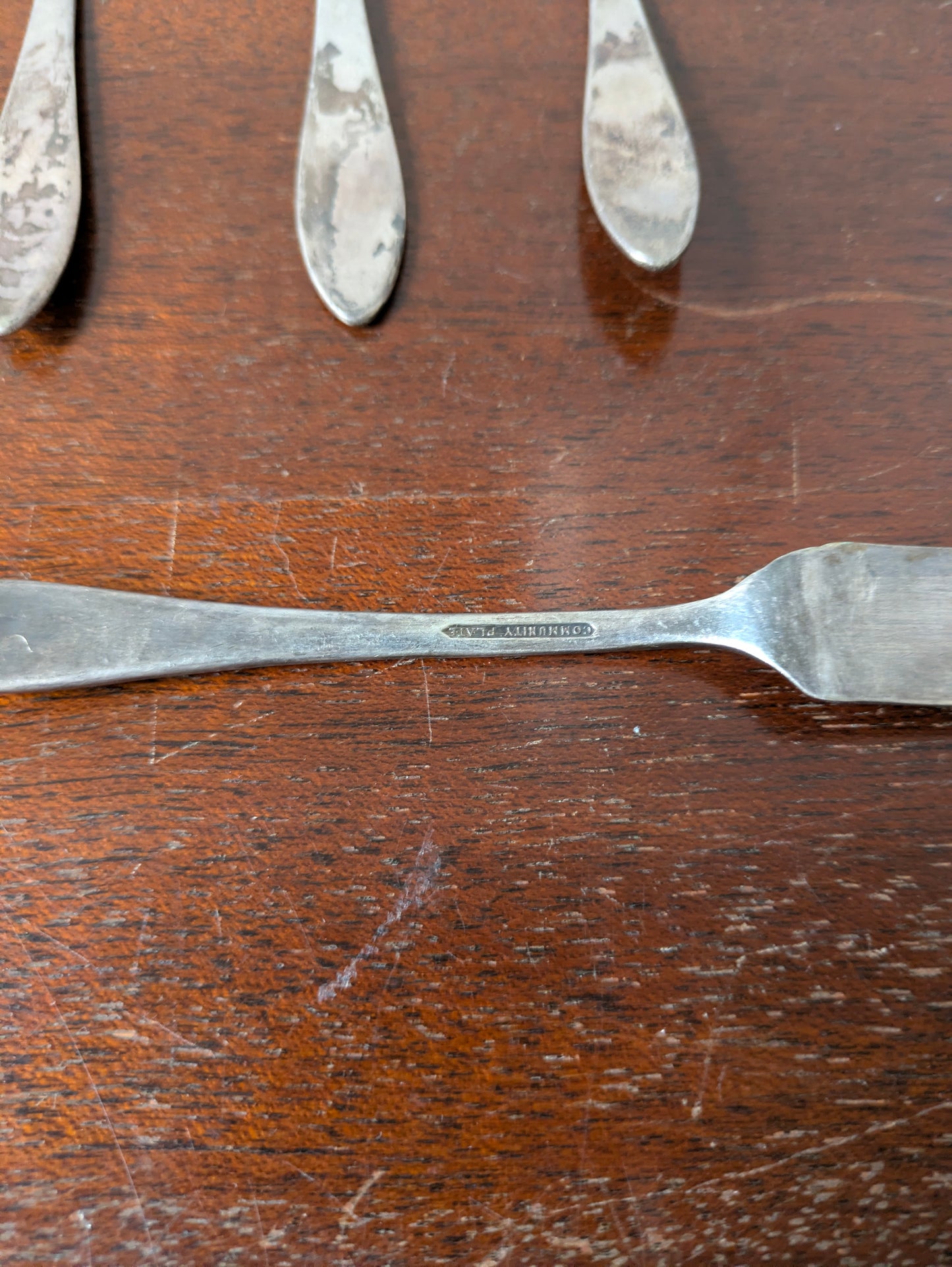 Lady Hamilton 1932 Oneida Community Plate Silverware Set - Stamped and Tested Silverplate - Knives, Forks, and Spoons