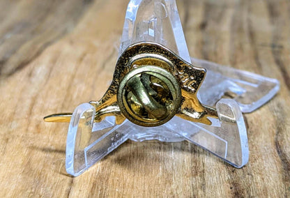 Awesome L. Razza Goldtone Swordfish Tie Tack Lapel Pin - 1.5" Long - Vintage L. Razza Novelty Swordfish Tie Pin