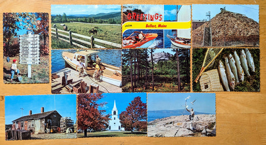 Vintage 1960s-70s Maine Tourist Scalloped Postcards - Eastern Illustrating Co. - 37 Vintage Maine Postcards To Choose From!!