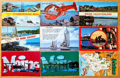 Vintage 1960s-70s Maine Tourist Scalloped Postcards - Eastern Illustrating Co. - 37 Vintage Maine Postcards To Choose From!!