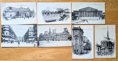 Antique Tour of Paris Black and White Postcards - 19 Famous Parisian Sights to Choose From! - Vintage 1900s Paris Postcards
