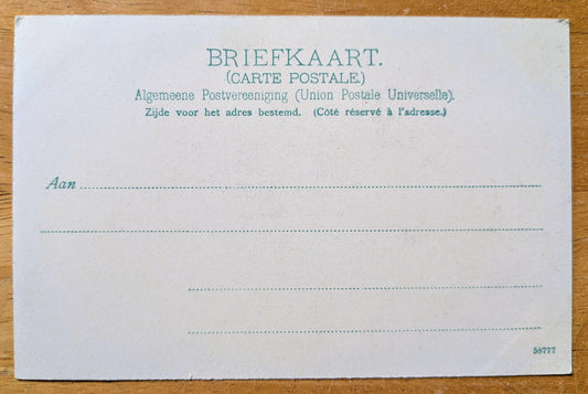 1900s Scheveningen Strand Partij Beach Postcard - Atelier H. Guggenheim Artist - Antique Chromo Lithograph Netherlands Artist Postcard