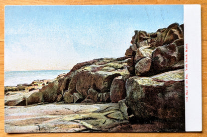 1900s Old Man of the Sea, York Beach, Maine Postcard - Printed in Germany - Antique Chromo Lithograph York ME Postcard