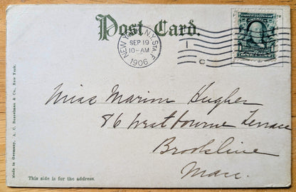 1906 Park Avenue Hotel New York City Postcard - Made in Germany - Antique Color Lithograph Park Ave Hotel NY Postcard