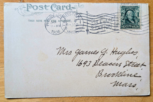 1906 Times Building Street View New York City Postcard - Souvenir Post Card Co. - Antique Color Lithograph Times Building NY Postcard