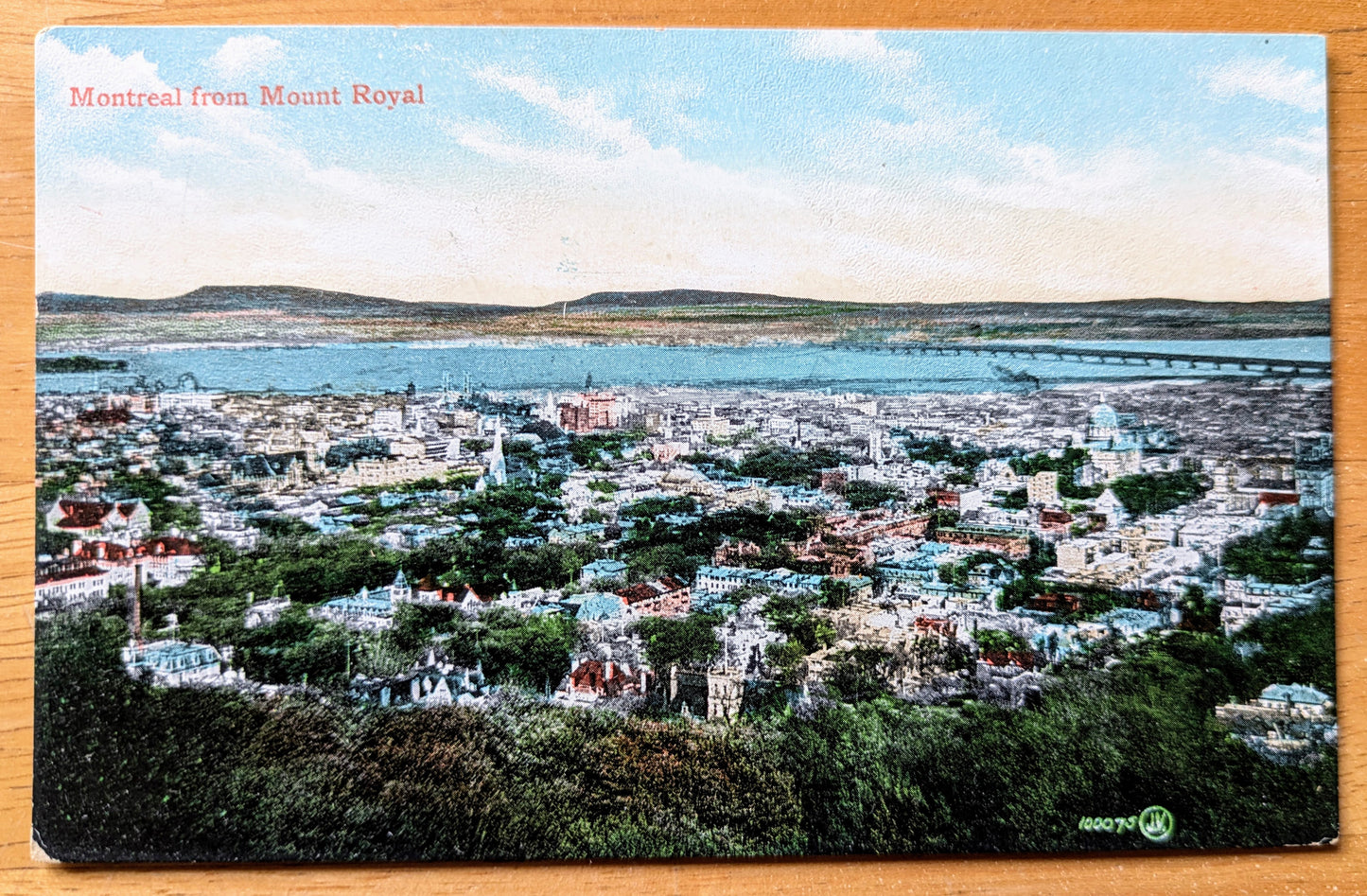 1900s Montreal from Mount Royal Canada Postcard - Valentine & Sons - Antique Color Lithograph Montreal Canadian Postcard