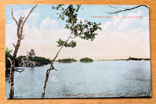 1900s Thousand Islands, St. Lawrence River Canada Postcard - Valentine & Sons - Antique Color Lithograph 1000 Islands Canadian Postcard