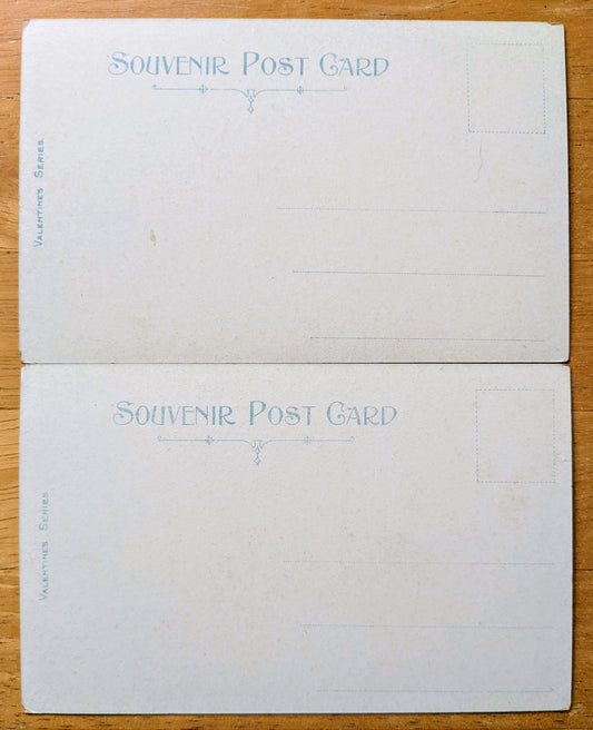 Lot of 2 1900s Cape Eternity and Trinity Rock Canada Postcards - Valentine & Sons - Antique Color Lithograph Quebec Canadian Postcards
