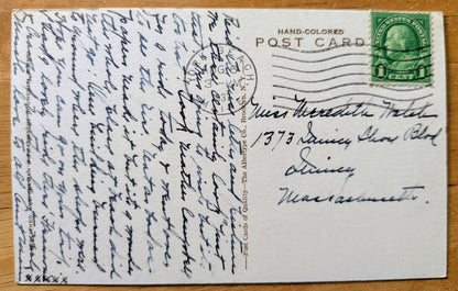 1936 Handcolored Sand Dunes Ogunquit Maine Postcard - Albertype Co. - Antique Hand Colored Ogunquit Beach ME Postcard