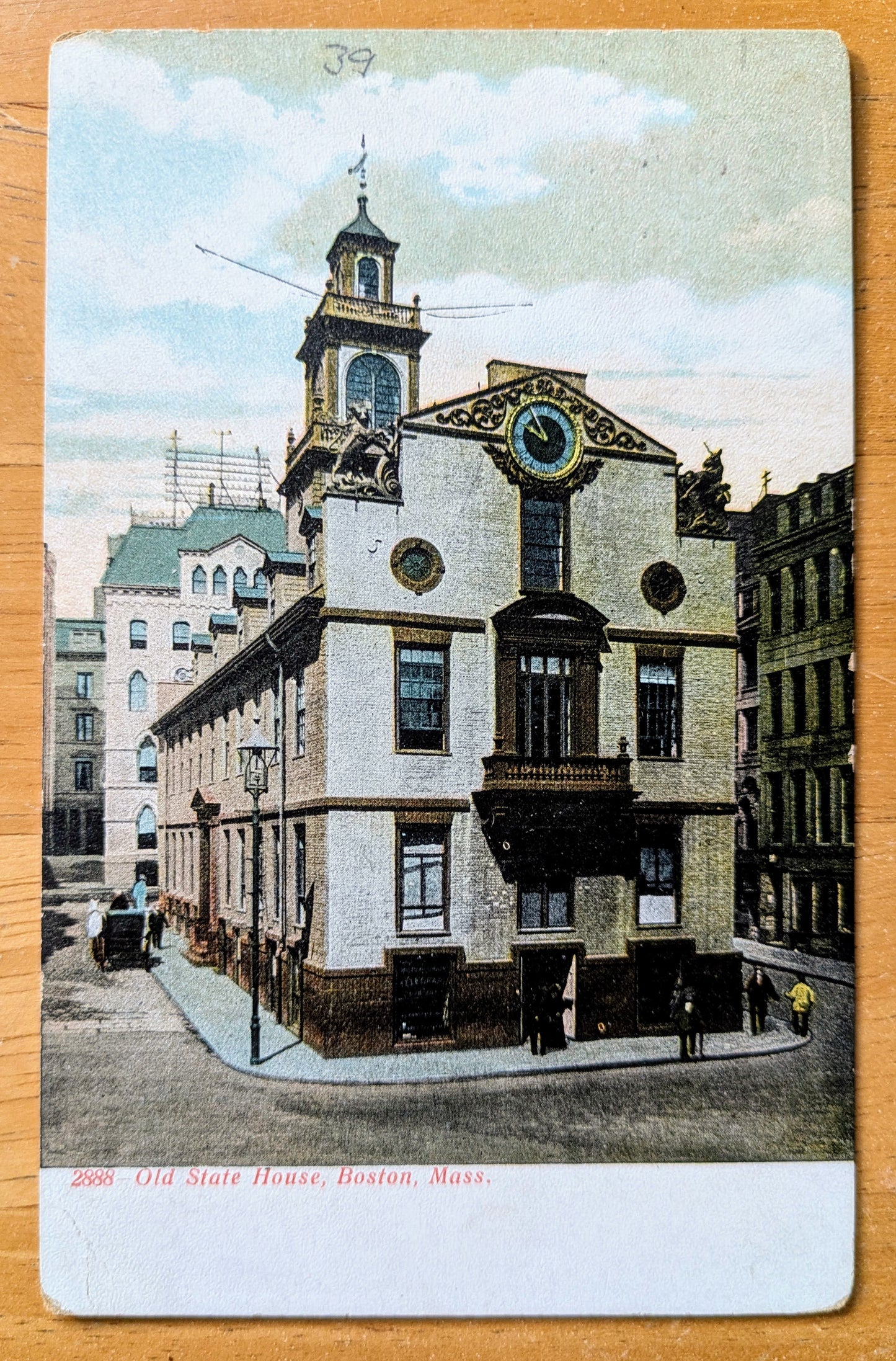 1908 Old State House, Boston, Massachusetts Postcard - Souvenir Post Card Co. - Antique Chromo Lithograph Boston MA Postcard
