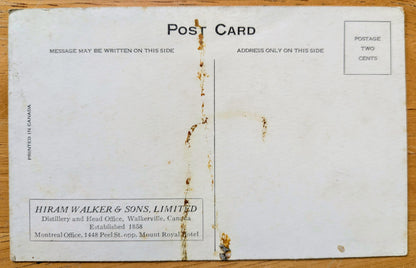1930s Should Old Acquaintance Be Forgot Liquor Advertisement Postcard - H. Walker & Sons Ad - Antique Post-Prohibition Alcohol Postcard
