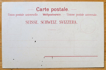1900s Menke-Huber Swiss Stamps Floral Postcard - Rarer Stamp Design - Antique Switzerland 4466 Stamps Postcard