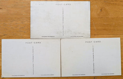 Lot of 3 1920s Stockbridge Massachusetts Black and White Postcards - Albertype Co. - Antique B+W Photograph Stockbridge MA Postcards