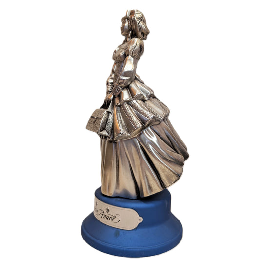 1991 Avon District Award Recruiting 8.5" Silver Toned Mrs Albee Figurine
