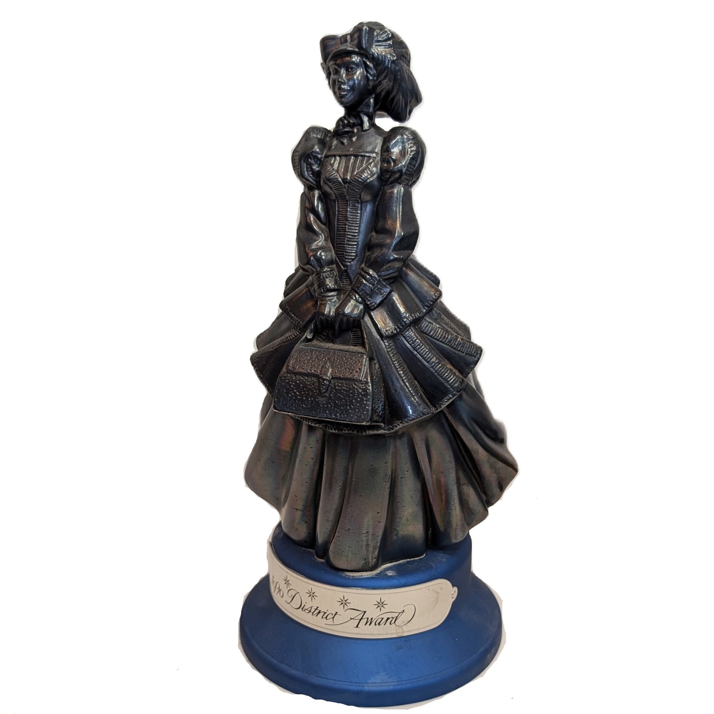 1990 Avon District Award Recruiting - Presidents Club Mrs. Albee Silver Tone Figurine