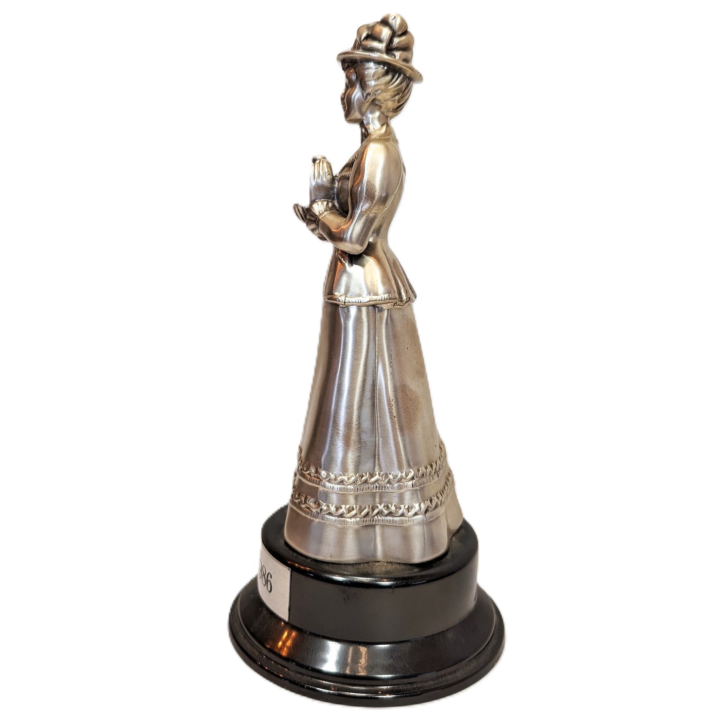 100th Anniversary 1986 Avon District Award Sales 8.5" SilverToned Mrs Albee Figurine