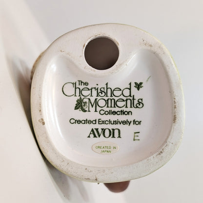 Exclusive 1983 Porcelain "Rain or Shine" Cherished Moments Avon Bunny Rabbit Figurine