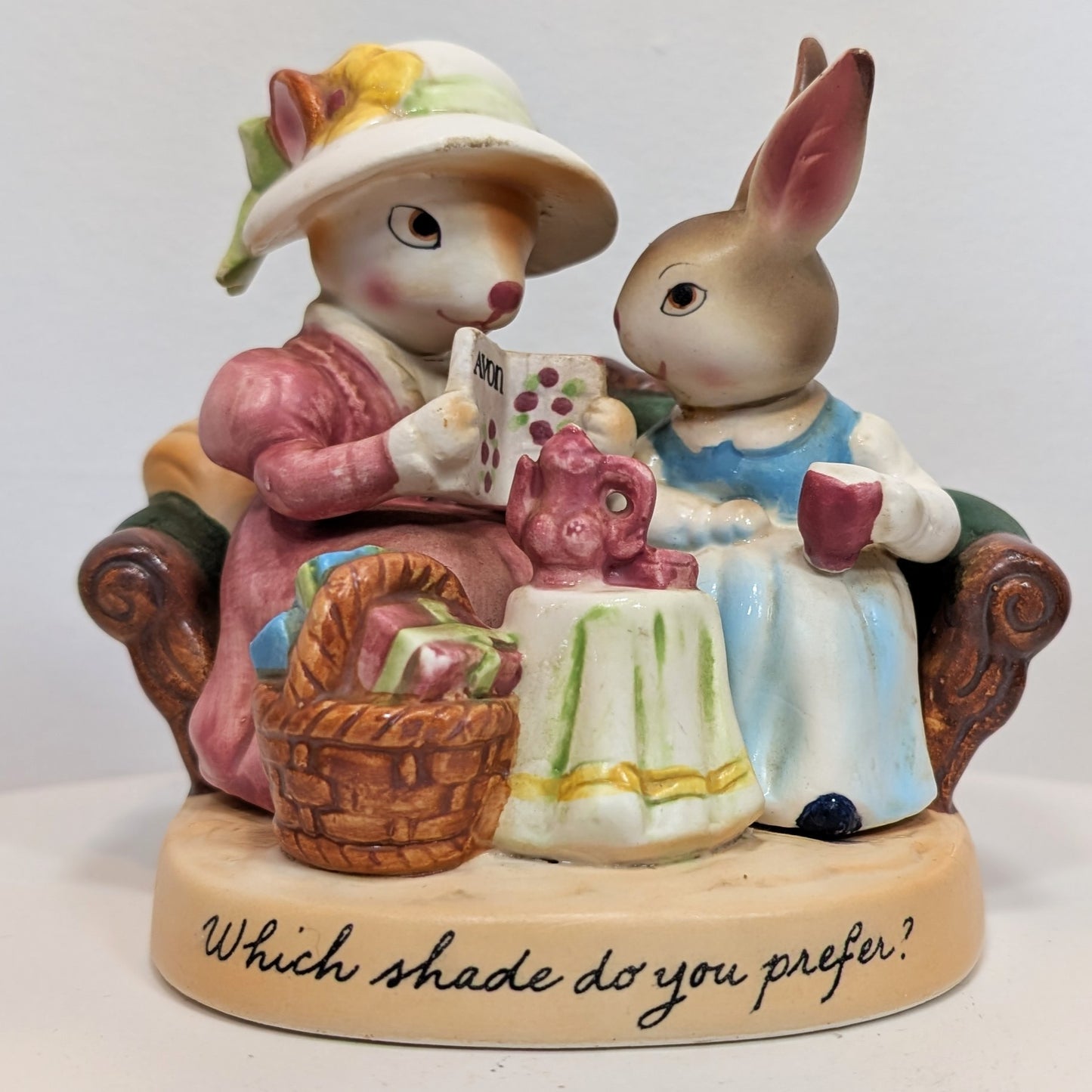 Exclusive 1980 Avon Presidents Club - "Which Shade do you Prefer" Rabbit Figurine