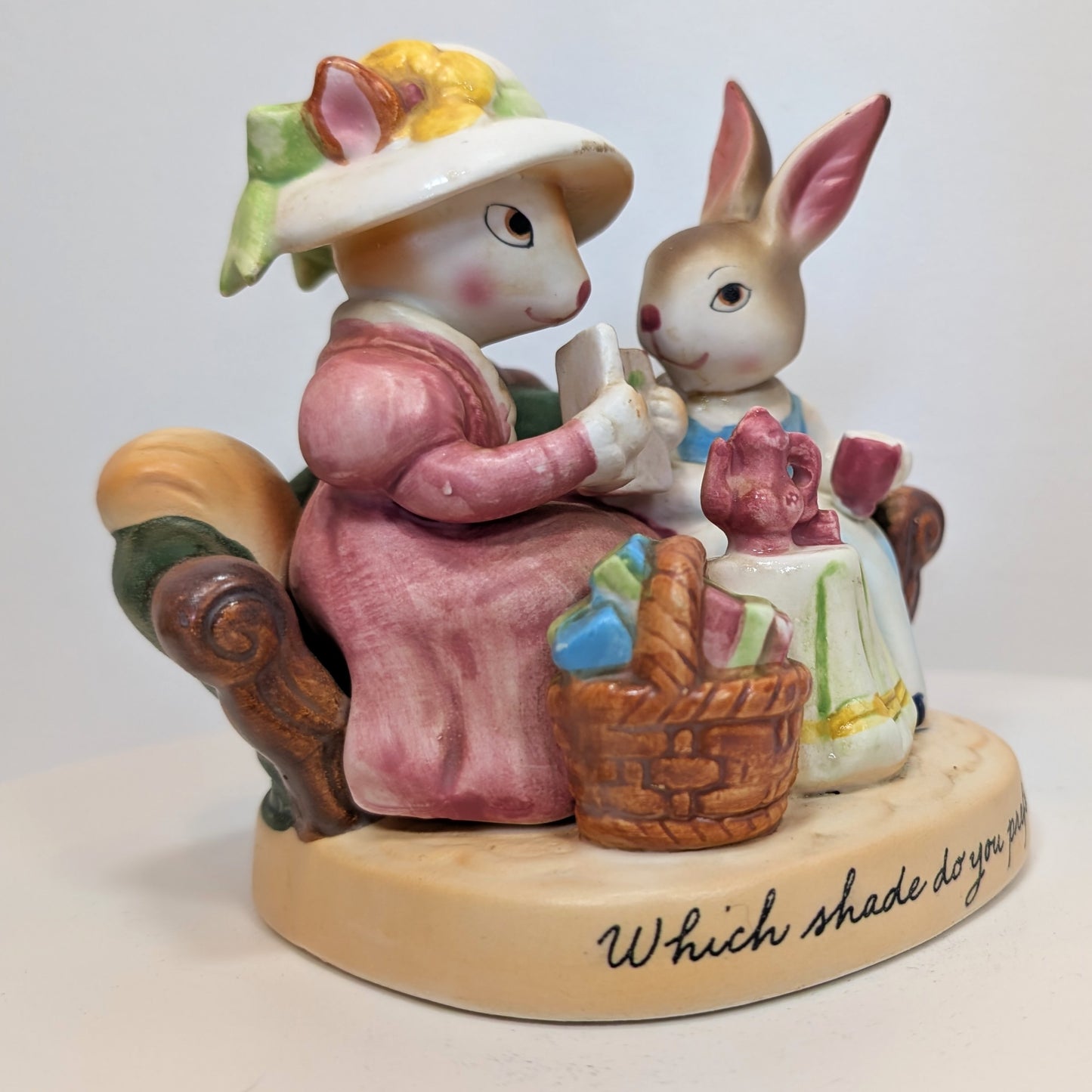 Exclusive 1980 Avon Presidents Club - "Which Shade do you Prefer" Rabbit Figurine