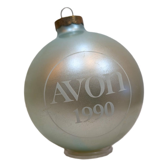 1990 Avon Glass Ornament - Exclusive Presidents Club PFE Albee Globe