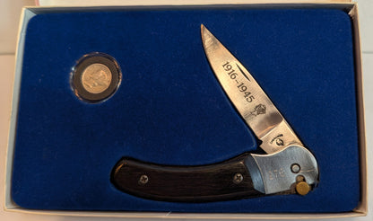 1916-1945 Cherokee 276 Mercury Dime Knife Set - Mercury Dime and Knife Set Cherokee 276