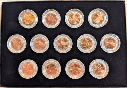 2008-2011 Lincoln Pennies Box D Mint Mark - D Mint Lincoln Pennies 2008-2011 13 Pc box Set