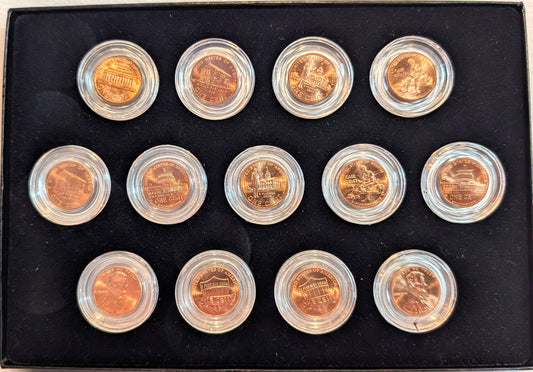 2008-2011 Lincoln Pennies Box D Mint Mark - D Mint Lincoln Pennies 2008-2011 13 Pc box Set