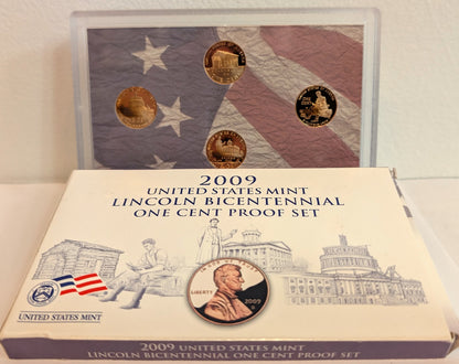 2009 United States Mint Lincoln Bicentennial One Cent Proof Set - Lincoln 200th Anniversary 2009 One Cent Proof Set