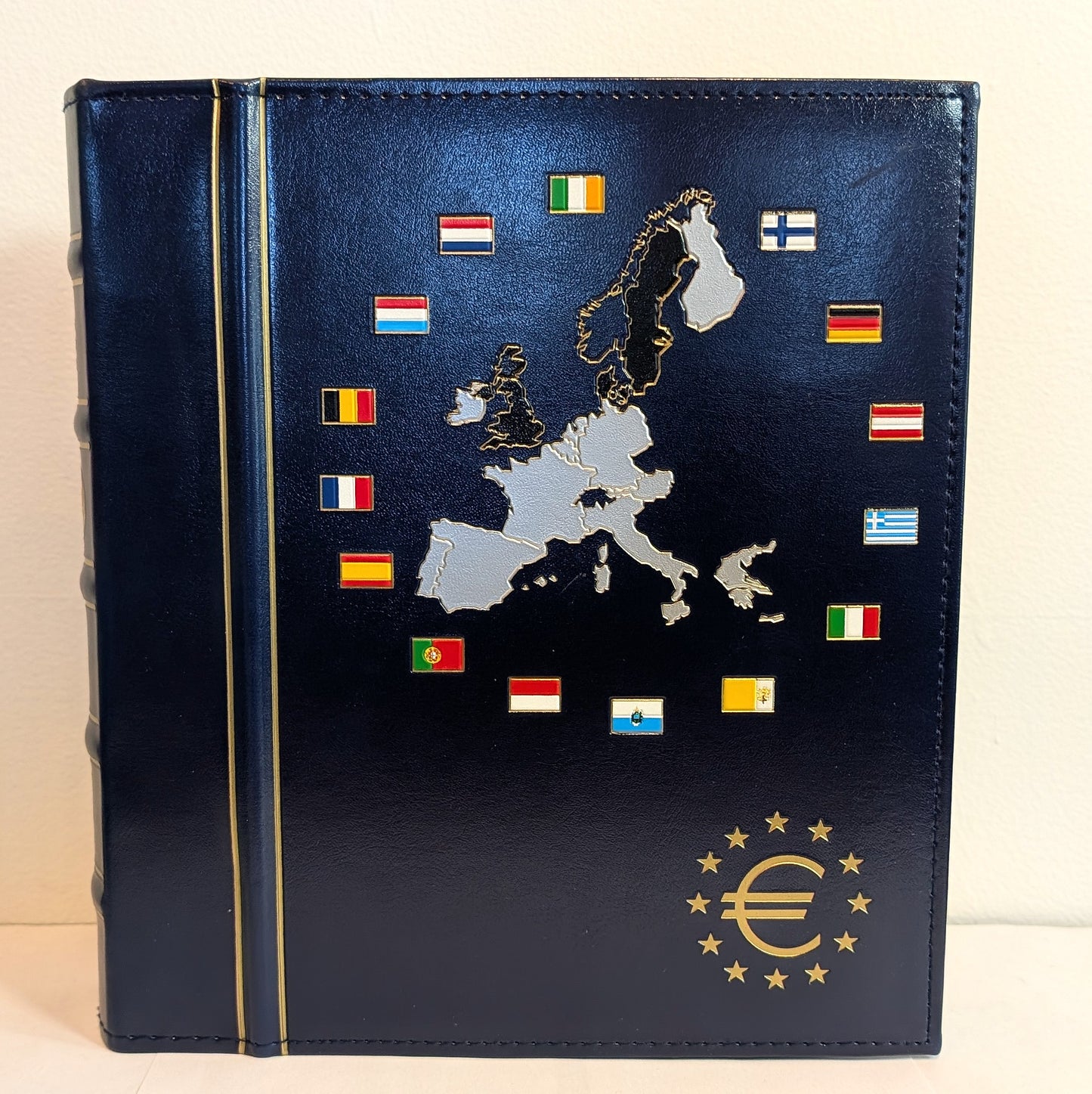 Lighthouse Euro Coin Album Partially Completed - Partially Completed Lighthouse Euro Ringbinder