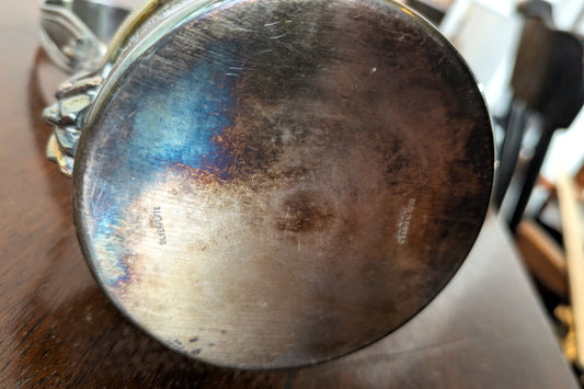 Antique Eales of Sheffield 1779 Wine Bottle Holder - Silverplate - Edwardian Style - Measurements Seen in Photos