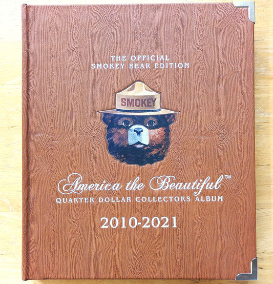 Awesome Official Smokey The Bear Quarter Album - ATB P&D Set - Partially Complete - Prestine Condition