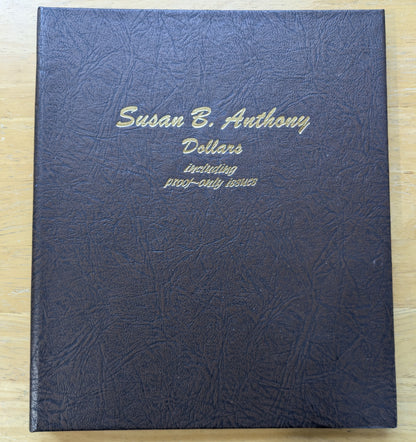 Complete Set of Susan B Anthony Dollars 1979-1981-S - All Types, Dansco Album - Beautiful Coins, Including 1981-S Proof Variety II