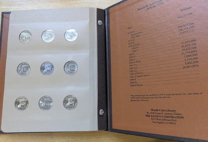 Complete Set of Susan B Anthony Dollars 1979-1981-S - All Types, Dansco Album - Beautiful Coins, Including 1981-S Proof Variety II