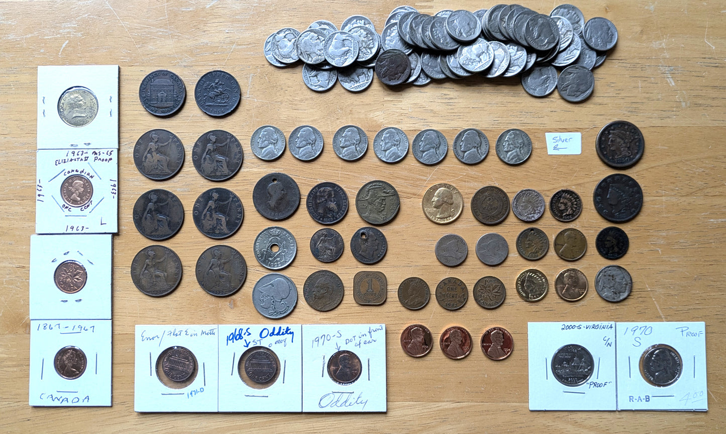 Huge Coin Lot - Silver, Indian Heads, Wheats, Proofs, Old Coins - Check it out! Discount Coin Lot! Great Deal!