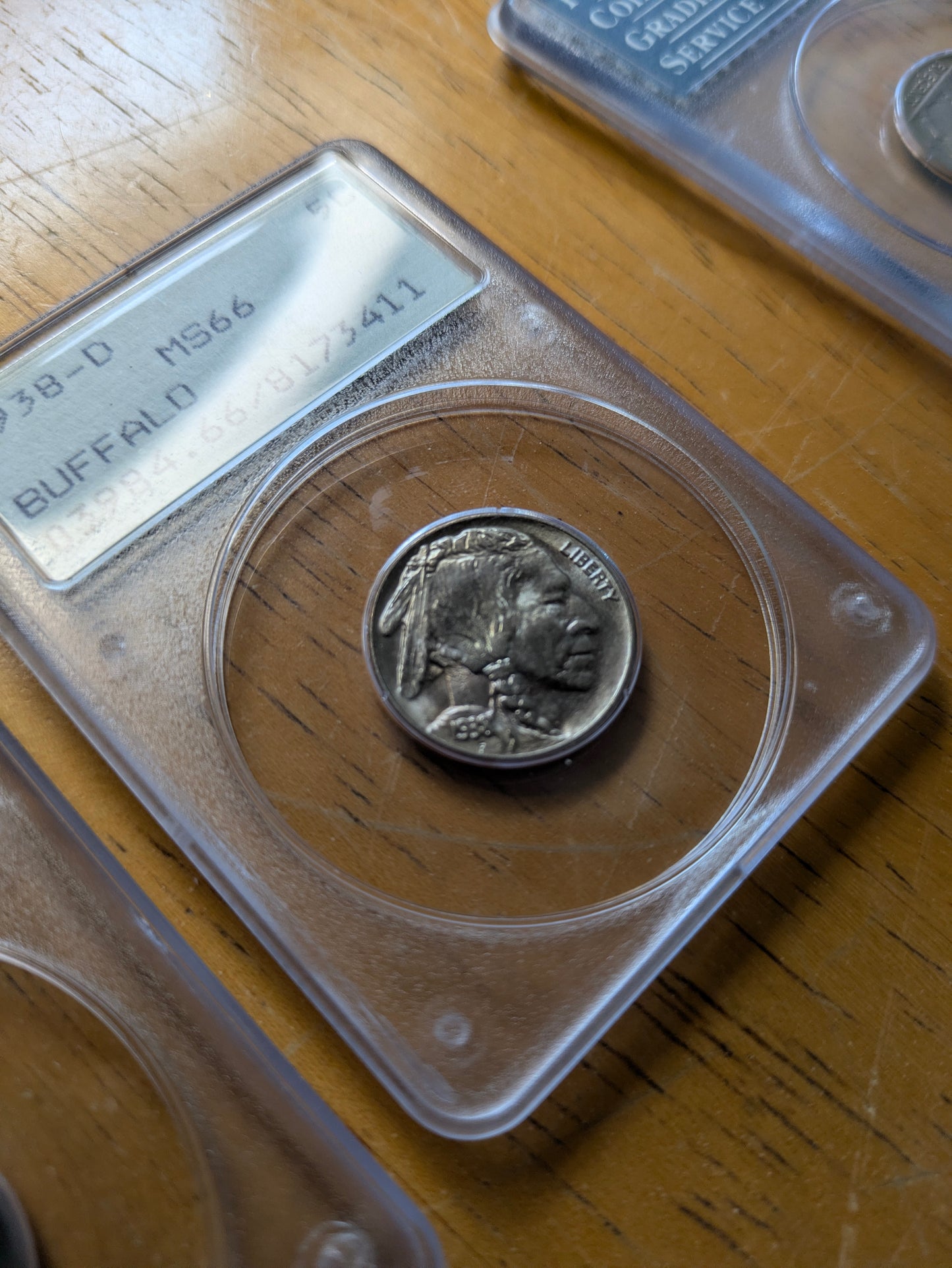 Vintage PCGS Rattler Buffalo Nickel Trio – Near-Consecutive Certs (1937 MS65 / 1938-D MS66 & MS65) – Original Submission Lot