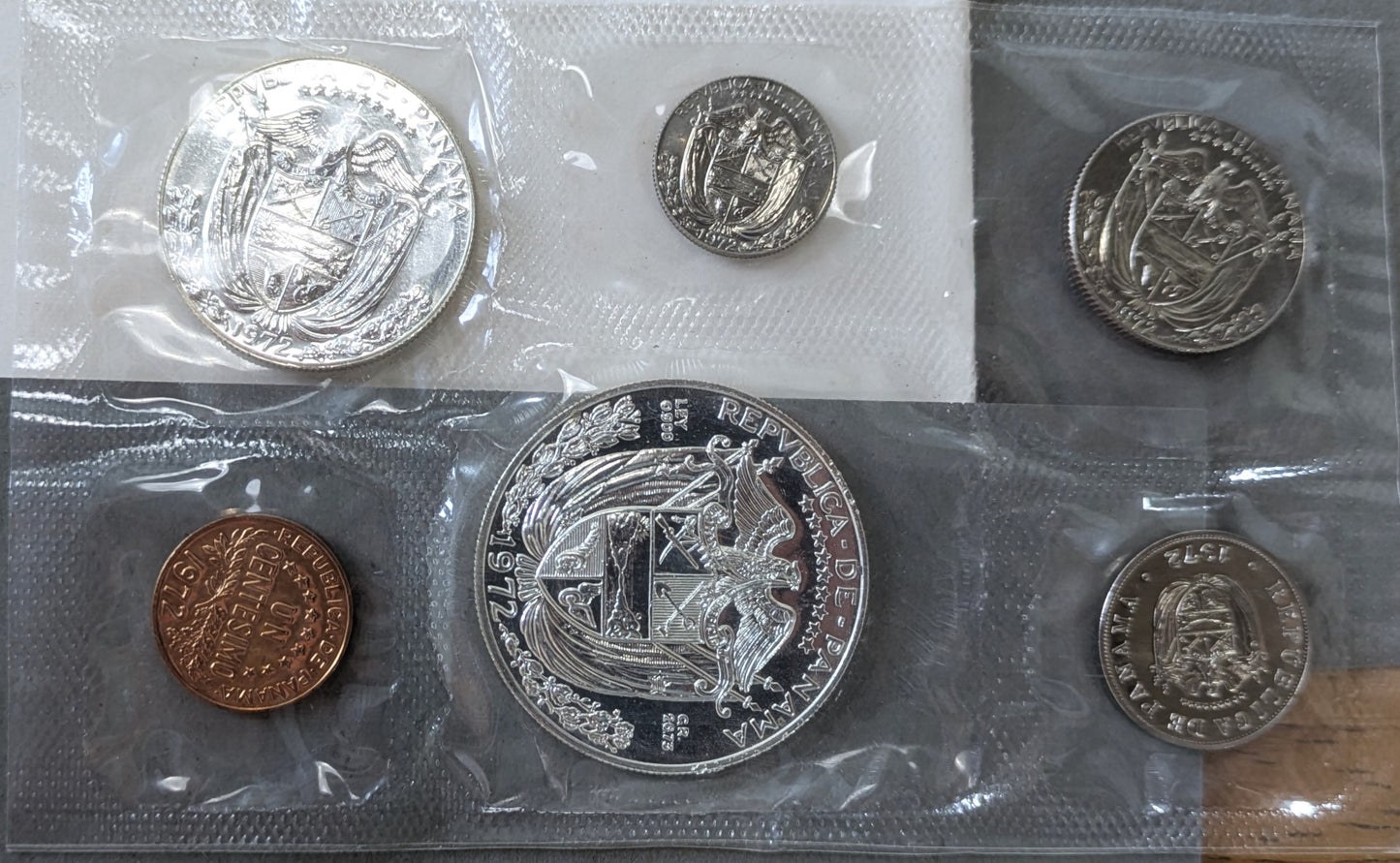1972 Panama Silver Proof Set (6 Coins, OGP) – Low Mintage (13,322)