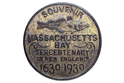 1930 Tercentenery of Massachusetts Bay Colony Medal - Bronze - Massachusetts Bay Anniversary Medal - Vintage Bronze Medal 1630-1930