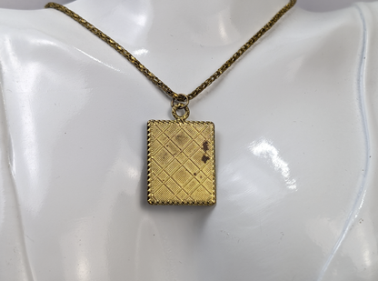 Saint Anthony of Padua Gold Toned Religious Protection Necklace - St Anthony Holding Baby Jesus Necklace