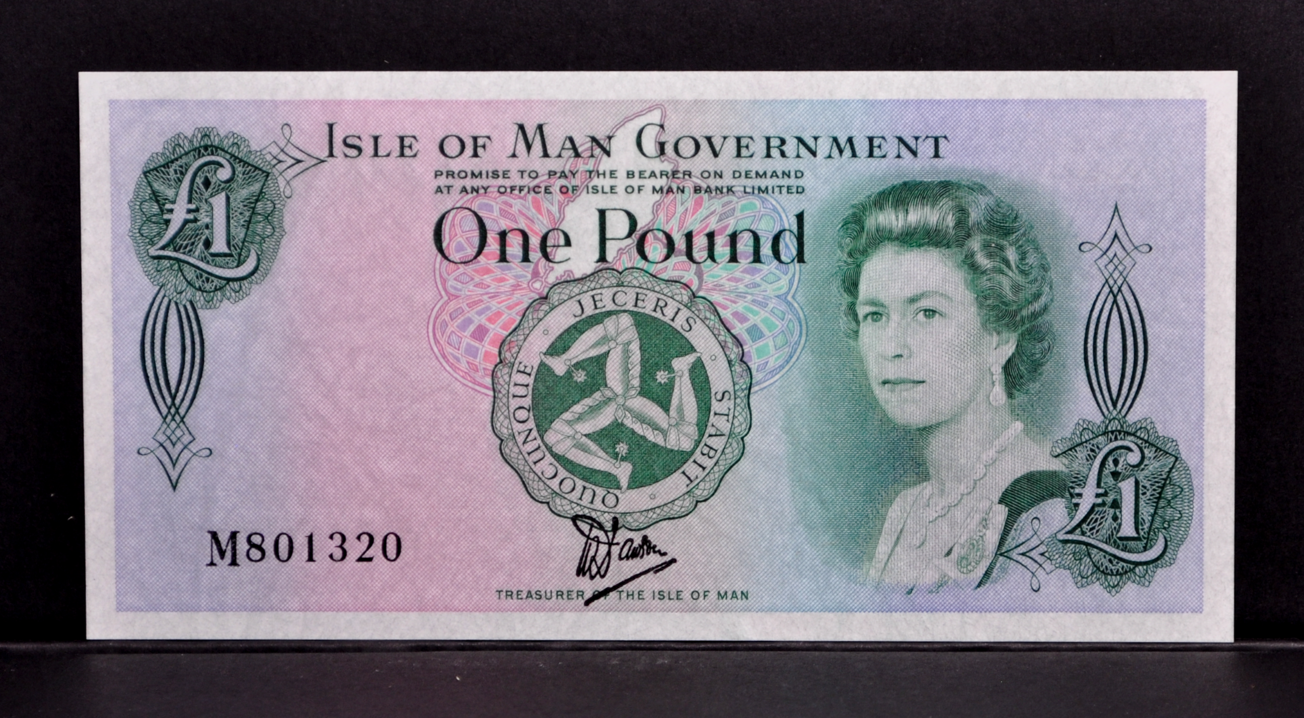 1983 Isle of Man Government 1 Pound Note - Rare Plastic Pound Note - U ...