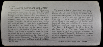 Antique Keystone Stereoview of Great Frederick's Refuge Potsdam Germany - No. 30059T - 1920s Rare World Tour Series German Castle Photo Card