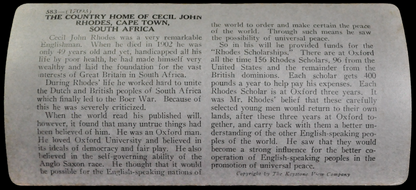 Antique Keystone Stereoview of Groot Schuur in Cape Town, South Africa - No. 20758T - 1930s World Tour Series Cecil Rhodes Home Photo Card