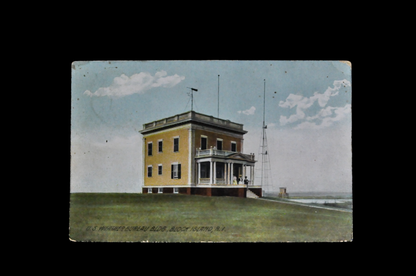 1908 U.S. Weather Bureau Building, Block Island, RI Postcard - Postmarked/Sent - Antique Chromo Lithograph Rhode Island Postcard
