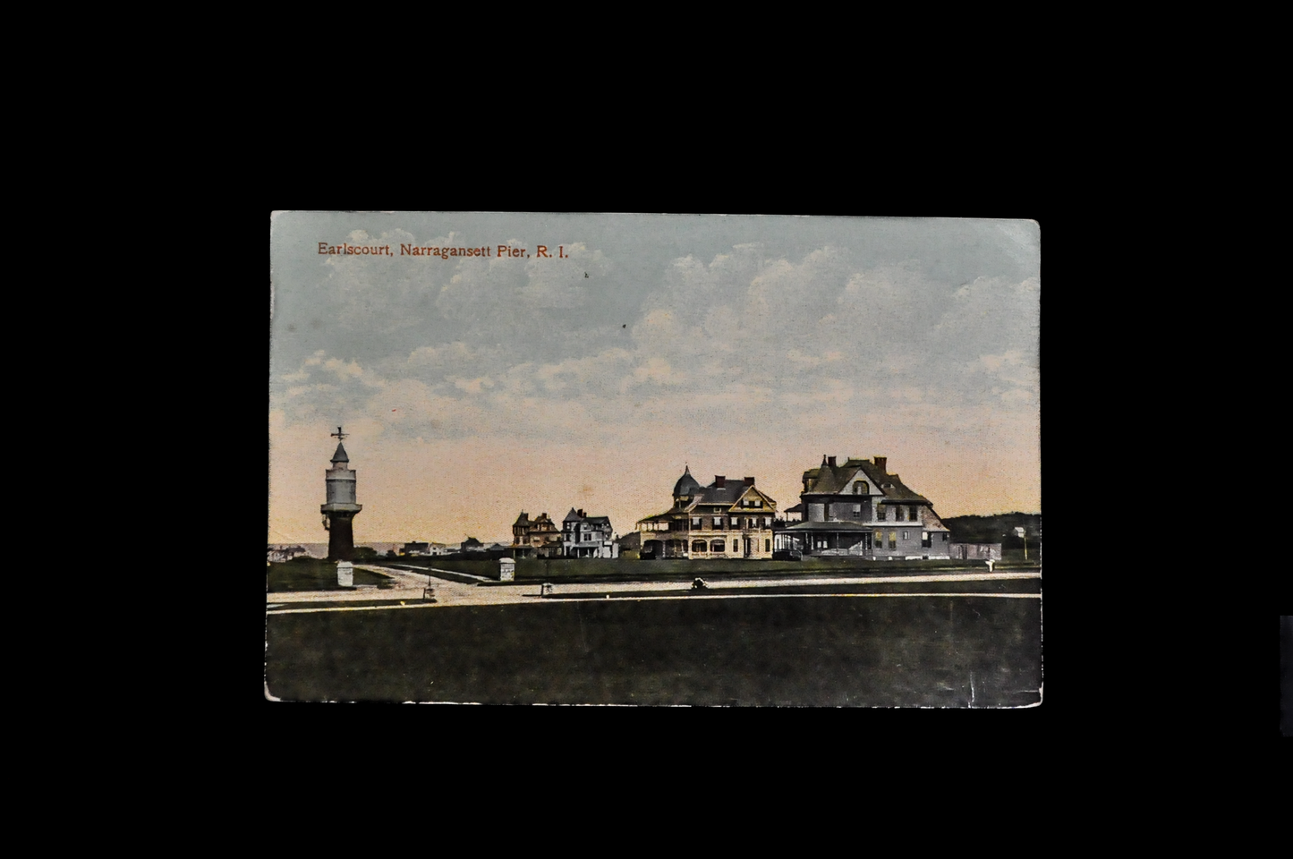 1910s Earlscourt Narragansett Pier Rhode Island Postcard - Blank and Unposted - Antique Chromo Lithograph Beach Town RI Postcard