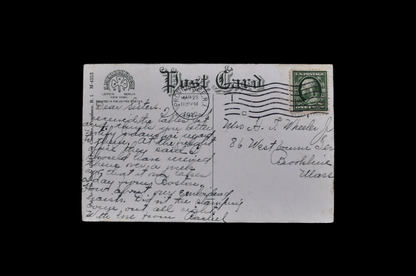 1912 Rock Ledge Narragansett Pier Rhode Island Postcard - Postmarked and Stamped 1912 - Antique Chromo Lithograph Windmill Pier RI Postcard